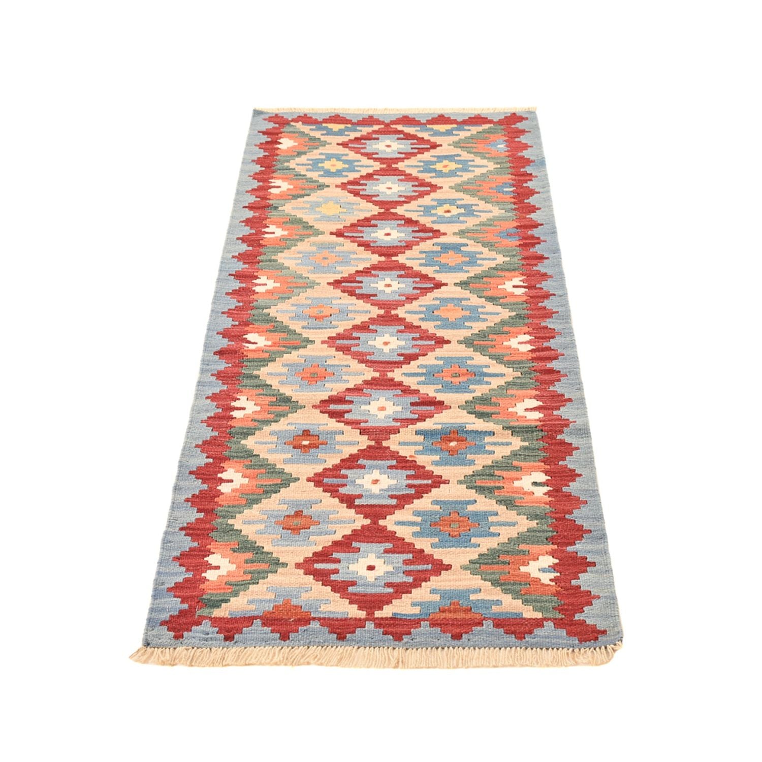Läufer Kelim - Oriental - 199 x 68 cm - mehrfarbig
