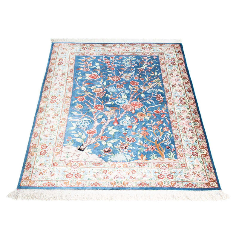 Perserteppich - Ghom 121 x 77 cm - hellblau