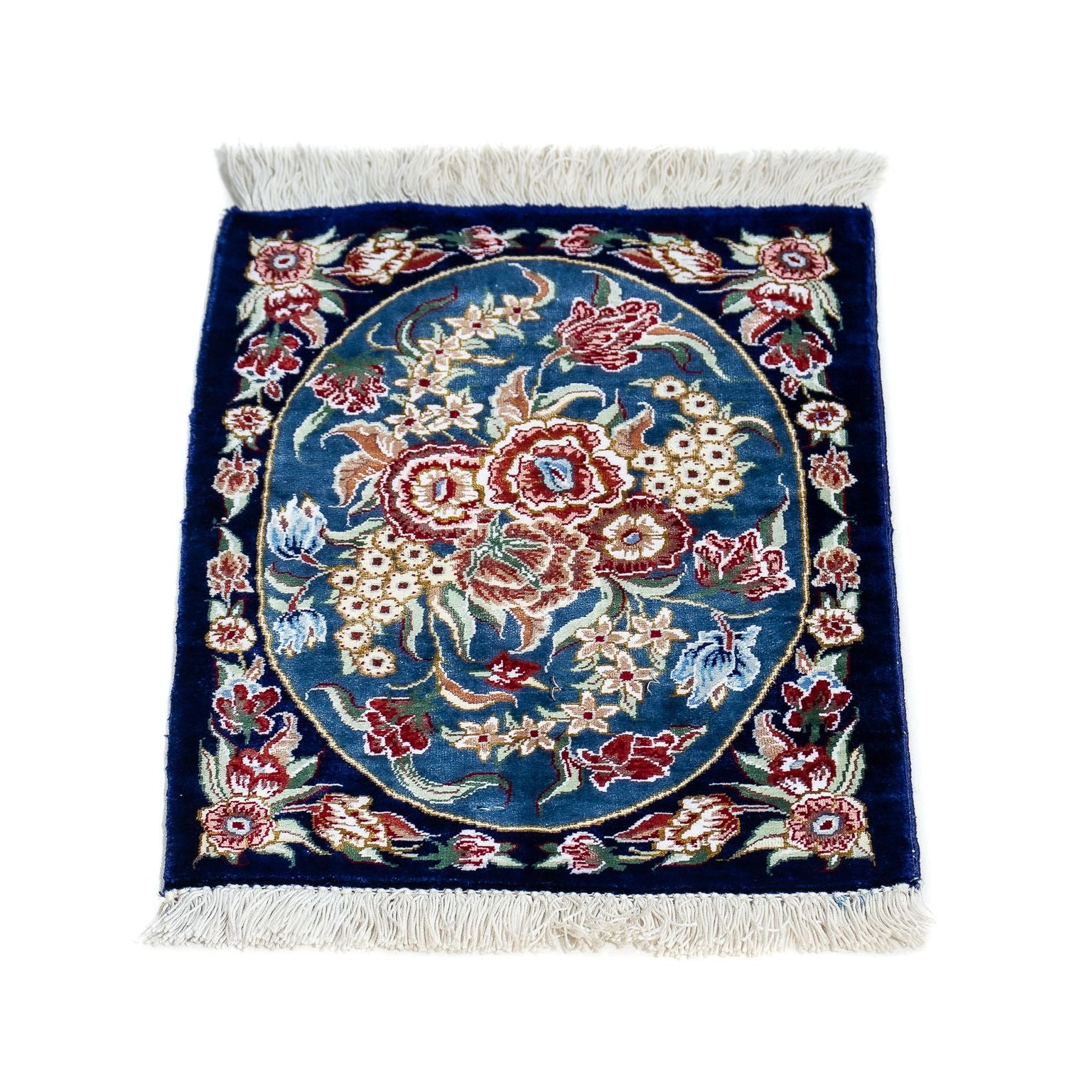 Seidenteppich - Ghom Seide - Premium 40 x 28 cm Fußmatte