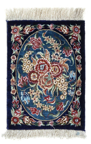 Seidenteppich - Ghom Seide - Premium 40 x 28 cm Fußmatte