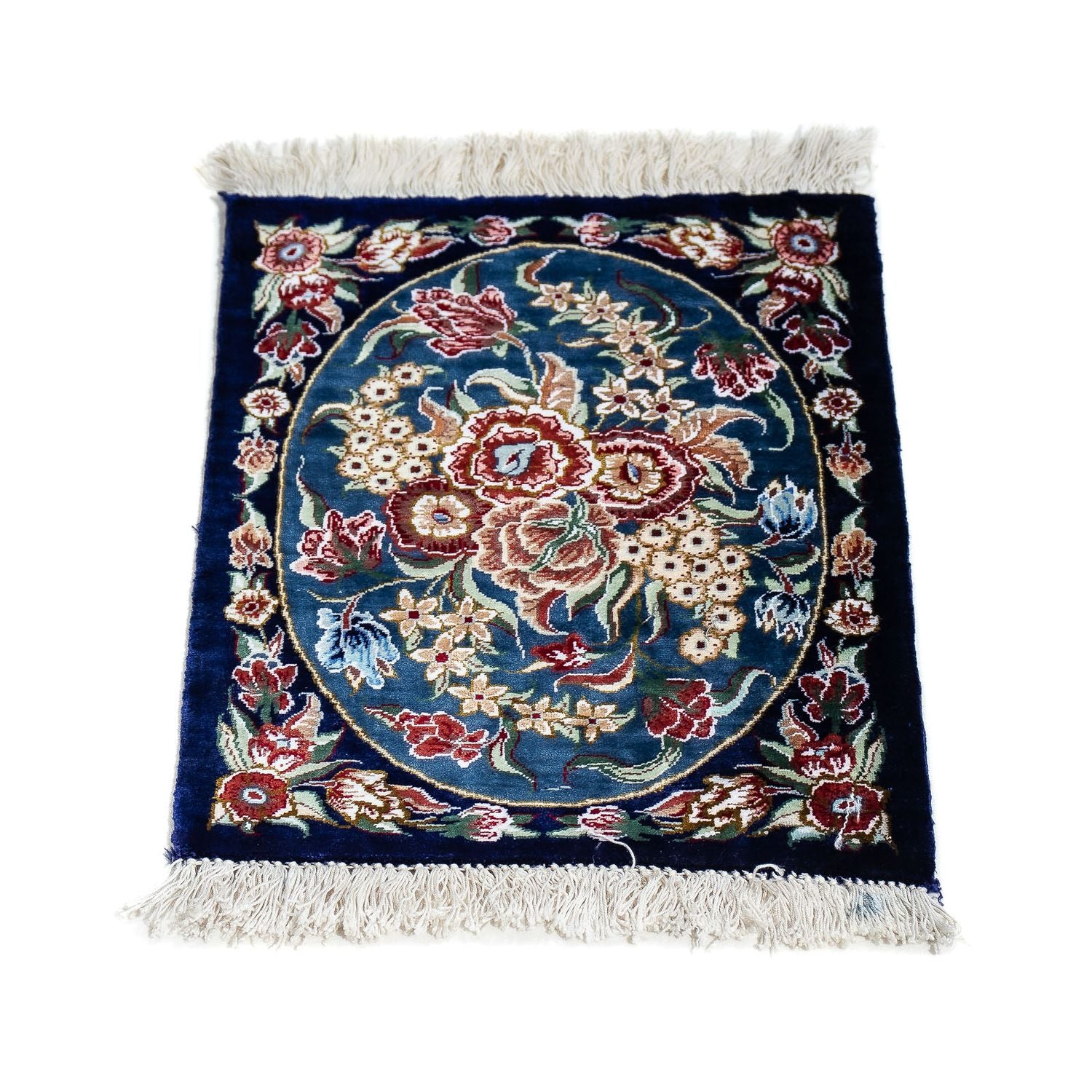 Seidenteppich - Ghom Seide - Premium 40 x 28 cm Fußmatte