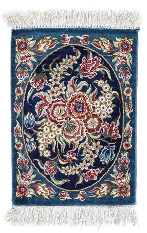 Seidenteppich - Ghom Seide - Premium 40 x 28 cm Fußmatte