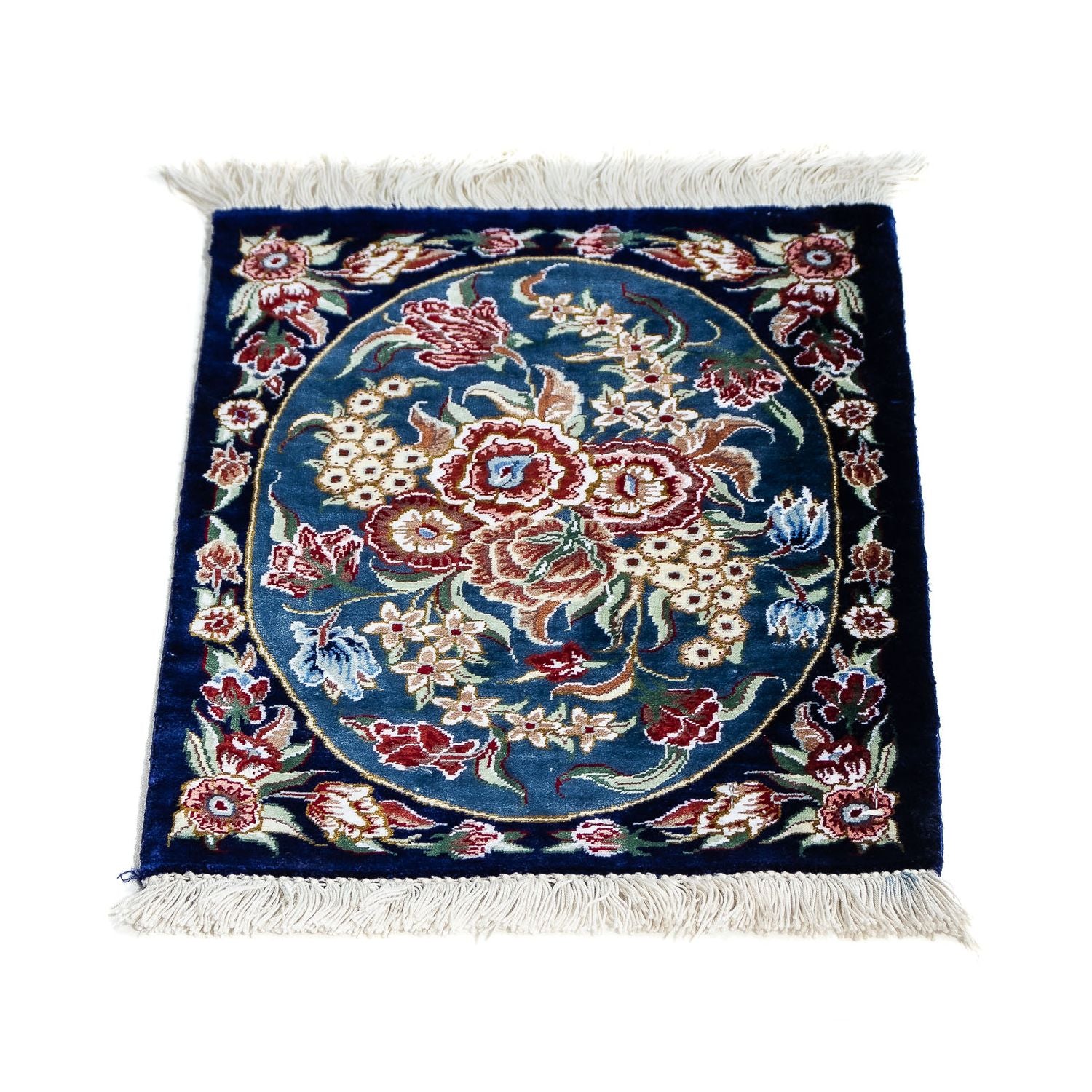 Seidenteppich - Ghom Seide - Premium 40 x 28 cm Fußmatte