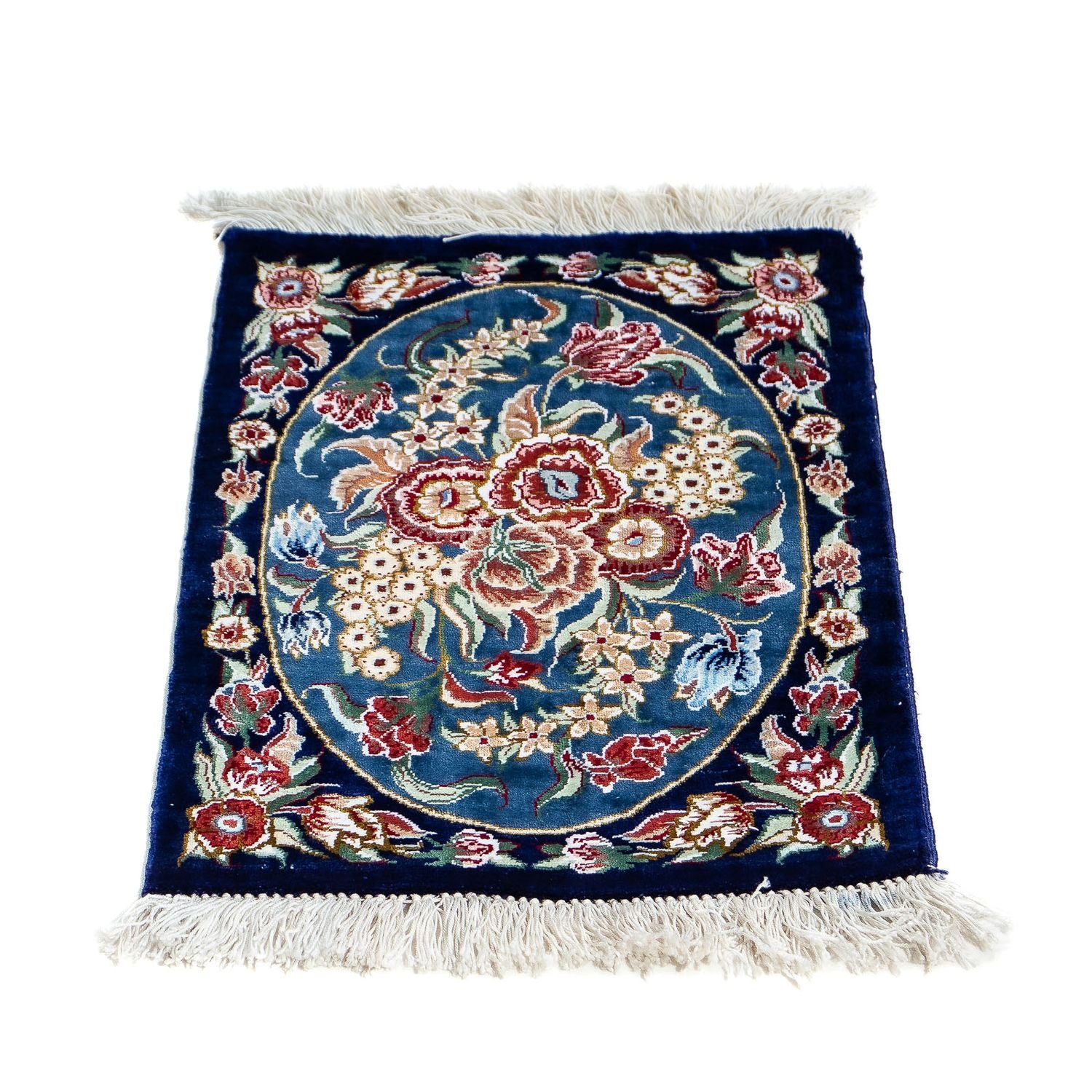 Seidenteppich - Ghom Seide - Premium 40 x 28 cm Fußmatte