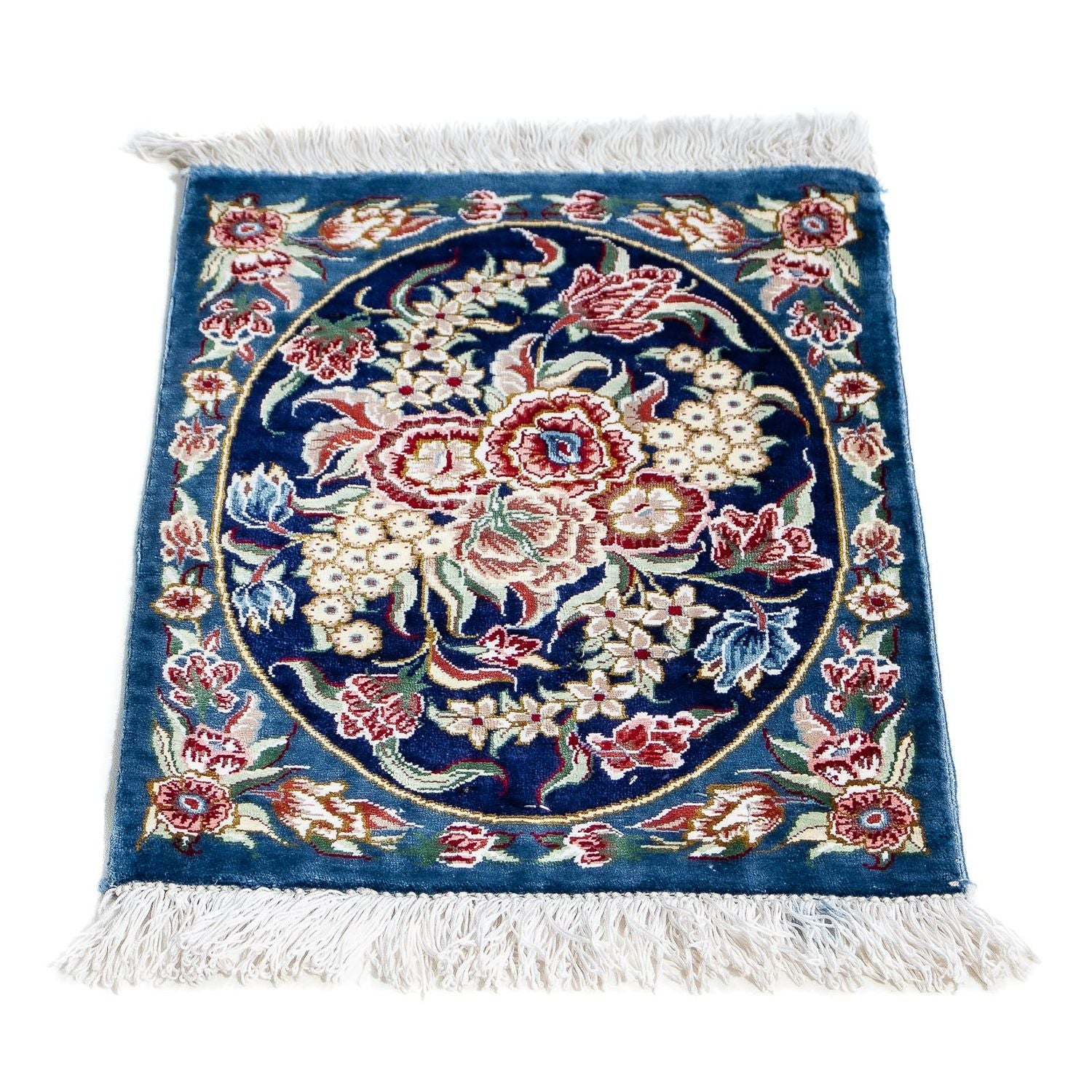 Seidenteppich - Ghom Seide - Premium 40 x 28 cm Fußmatte