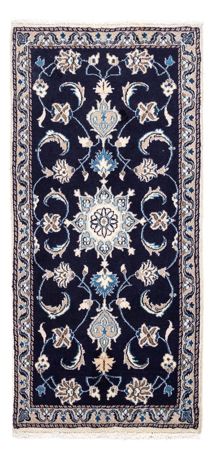 Perserteppich - Nain 134 x 65 cm - dunkelblau
