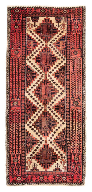 Belutsch Teppich 238 x 100 cm - hellrot