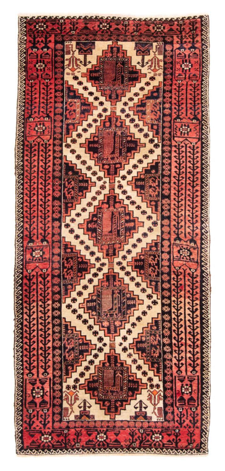 Belutsch Teppich 238 x 100 cm - hellrot