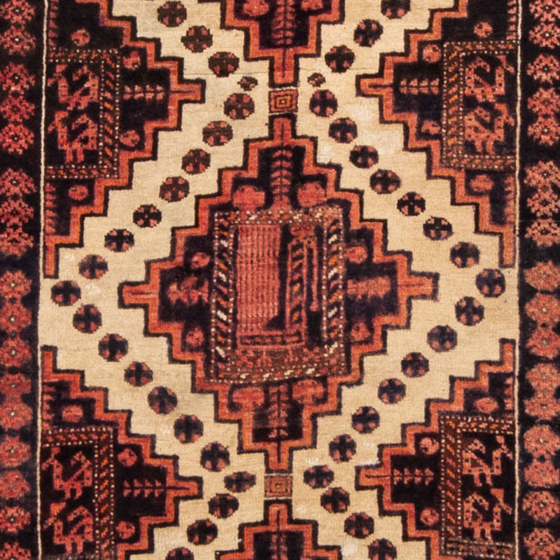 Belutsch Teppich 238 x 100 cm - hellrot