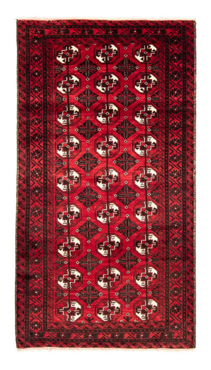 Belutsch Teppich 202 x 110 cm - dunkelrot