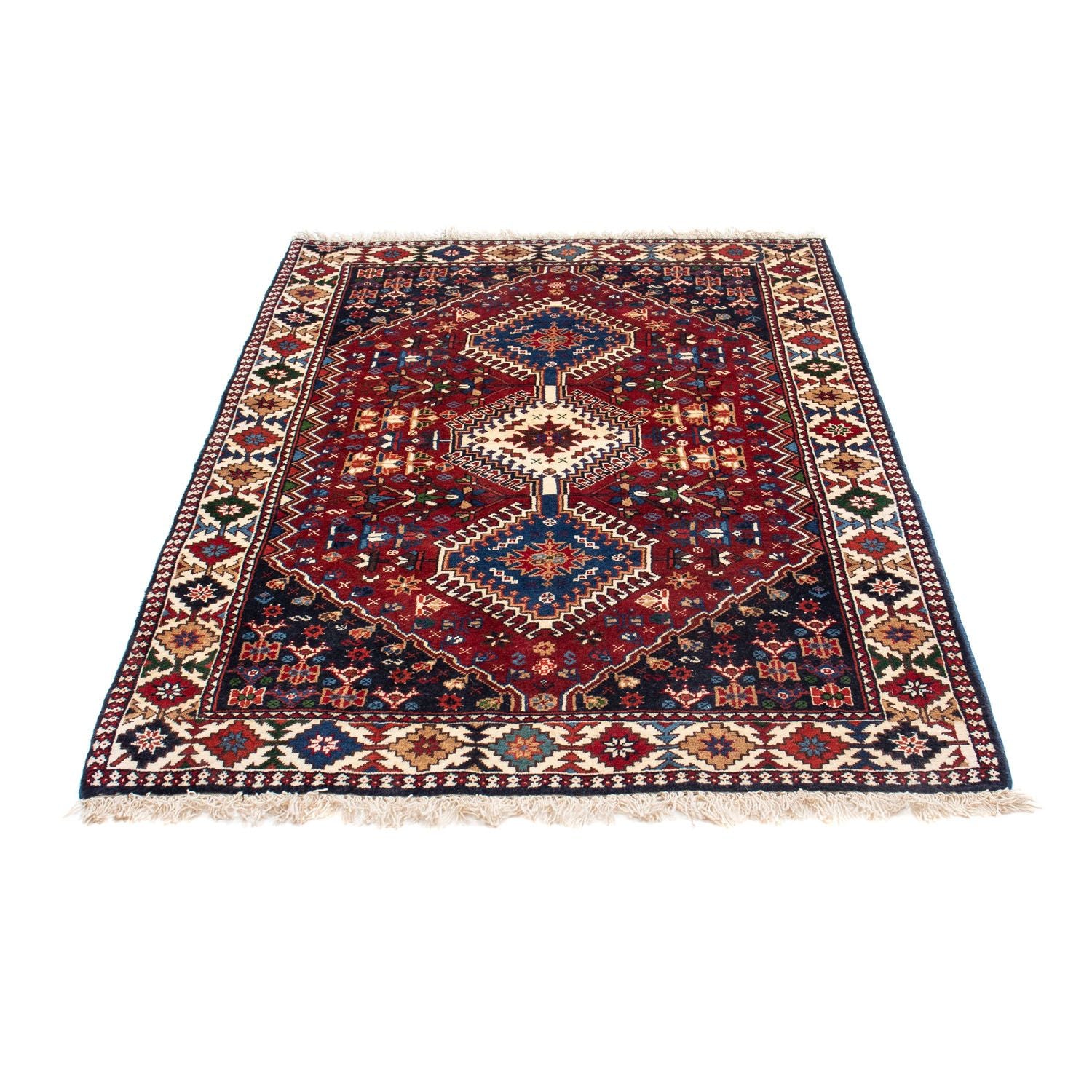Perserteppich - Nomadic 155 x 105 cm - dunkelrot