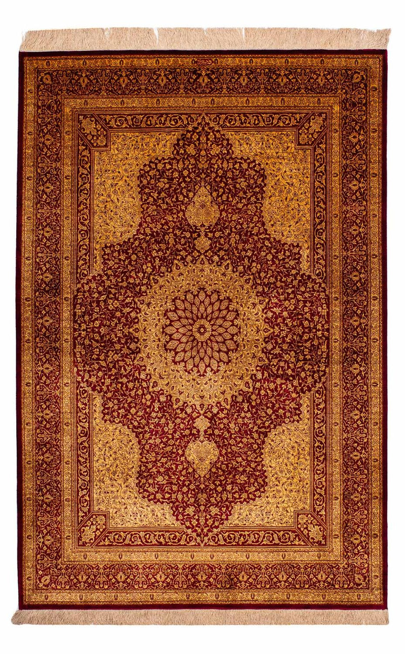 Seidenteppich - Ghom Seide - Premium 188 x 130 cm Teppichbrücke