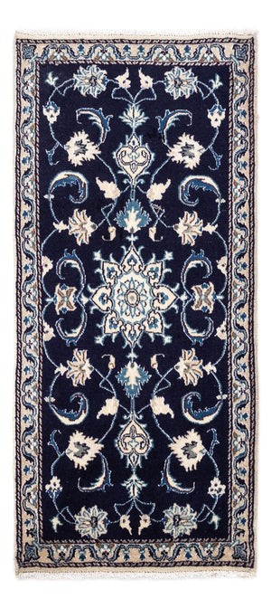 Perserteppich - Nain 143 x 70 cm - blau