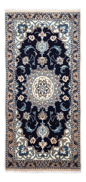 Perserteppich - Nain 141 x 66 cm - dunkelblau