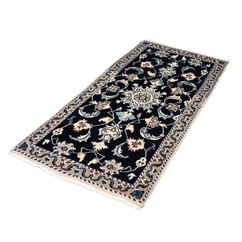 Perserteppich - Nain 139 x 66 cm - dunkelblau