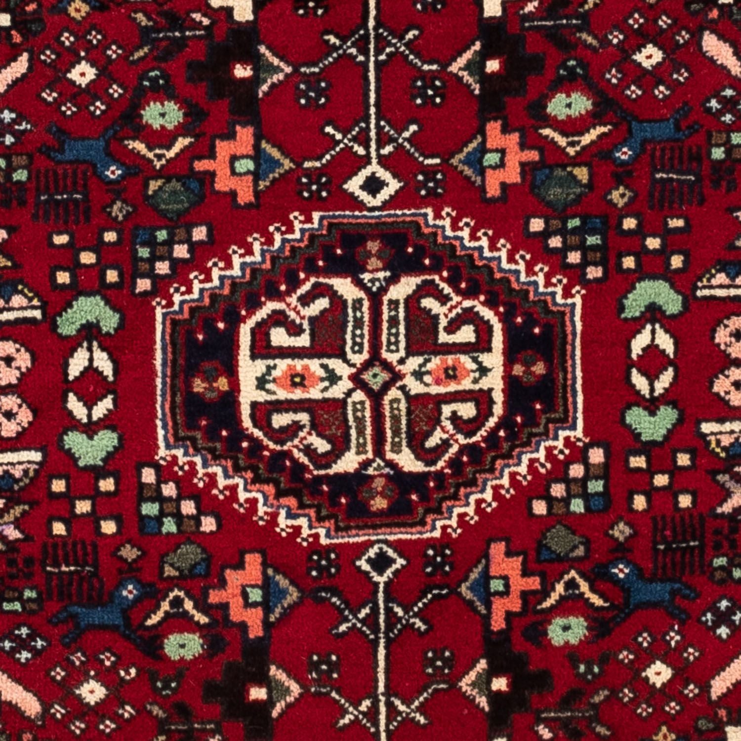 Perserteppich - Nomadic 150 x 101 cm - dunkelrot