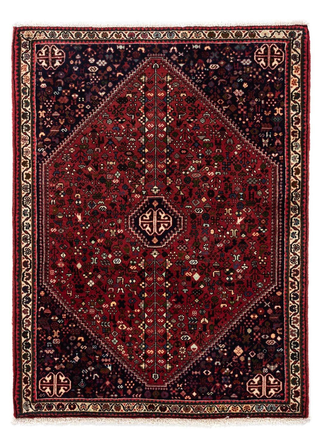 Perserteppich - Nomadic 152 x 110 cm - dunkelrot
