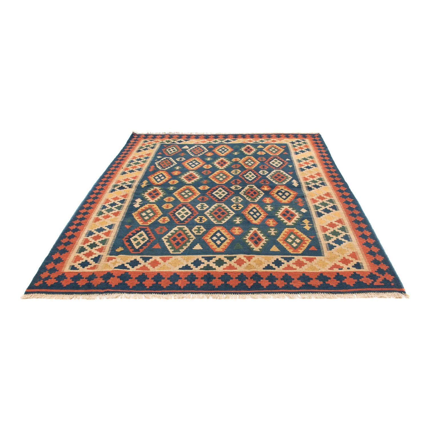 Kelim Teppich - Oriental 232 x 194 cm - blau