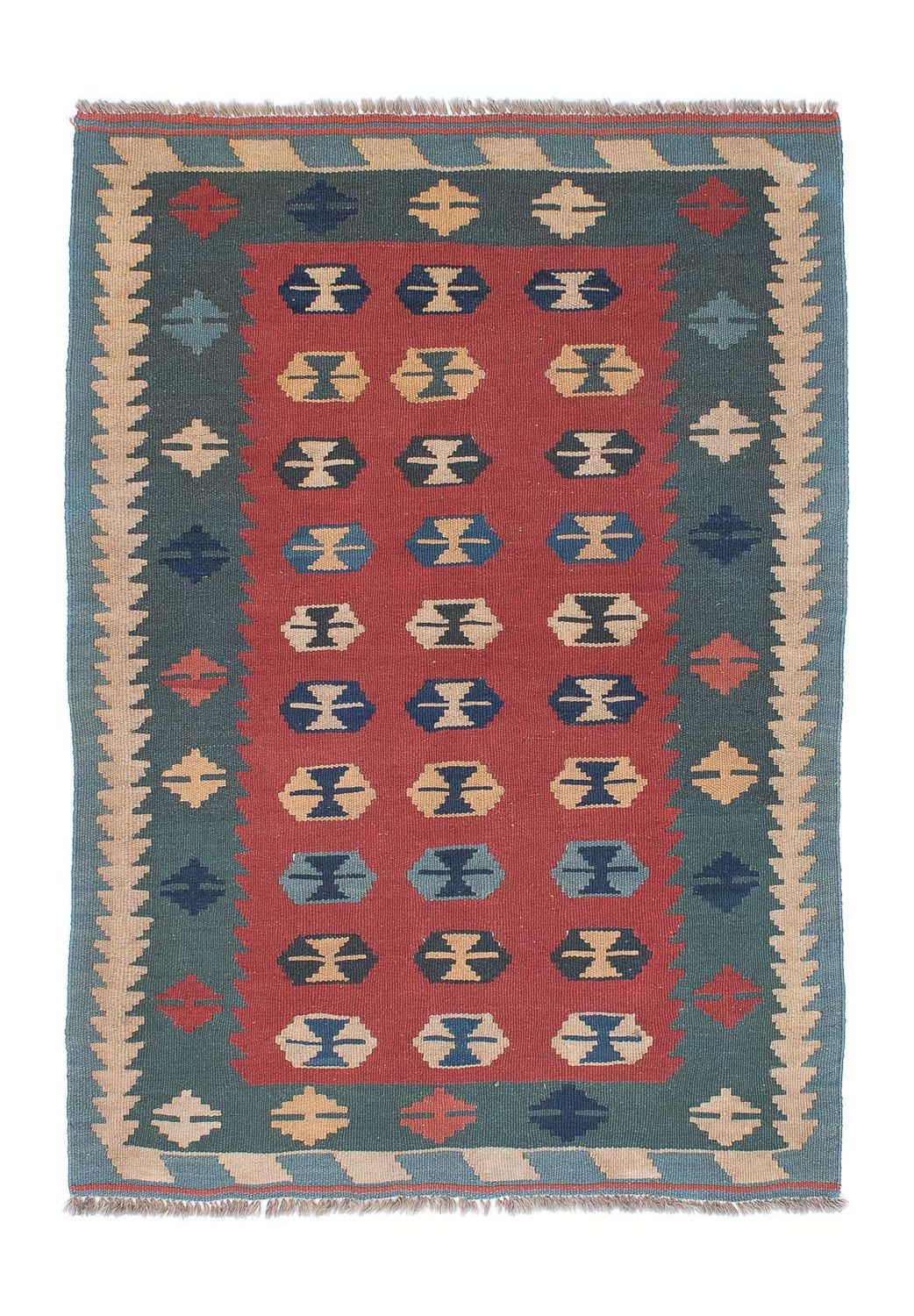 Kelim Teppich - Oriental 163 x 112 cm - dunkelrot