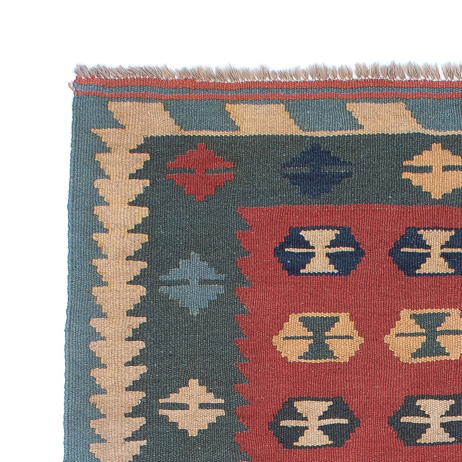 Kelim Teppich - Oriental 163 x 112 cm - dunkelrot