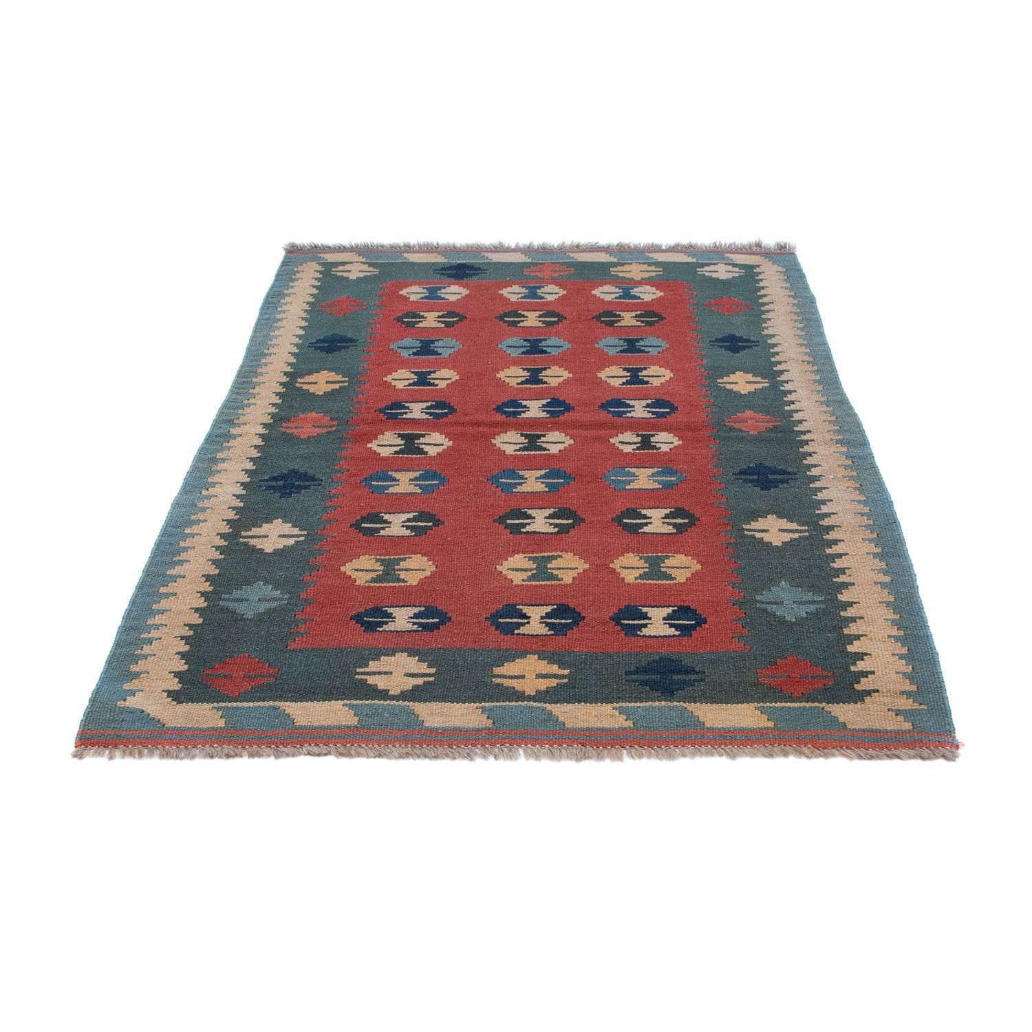 Kelim Teppich - Oriental 163 x 112 cm - dunkelrot