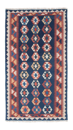 Kelim Teppich - Oriental 186 x 104 cm - blau