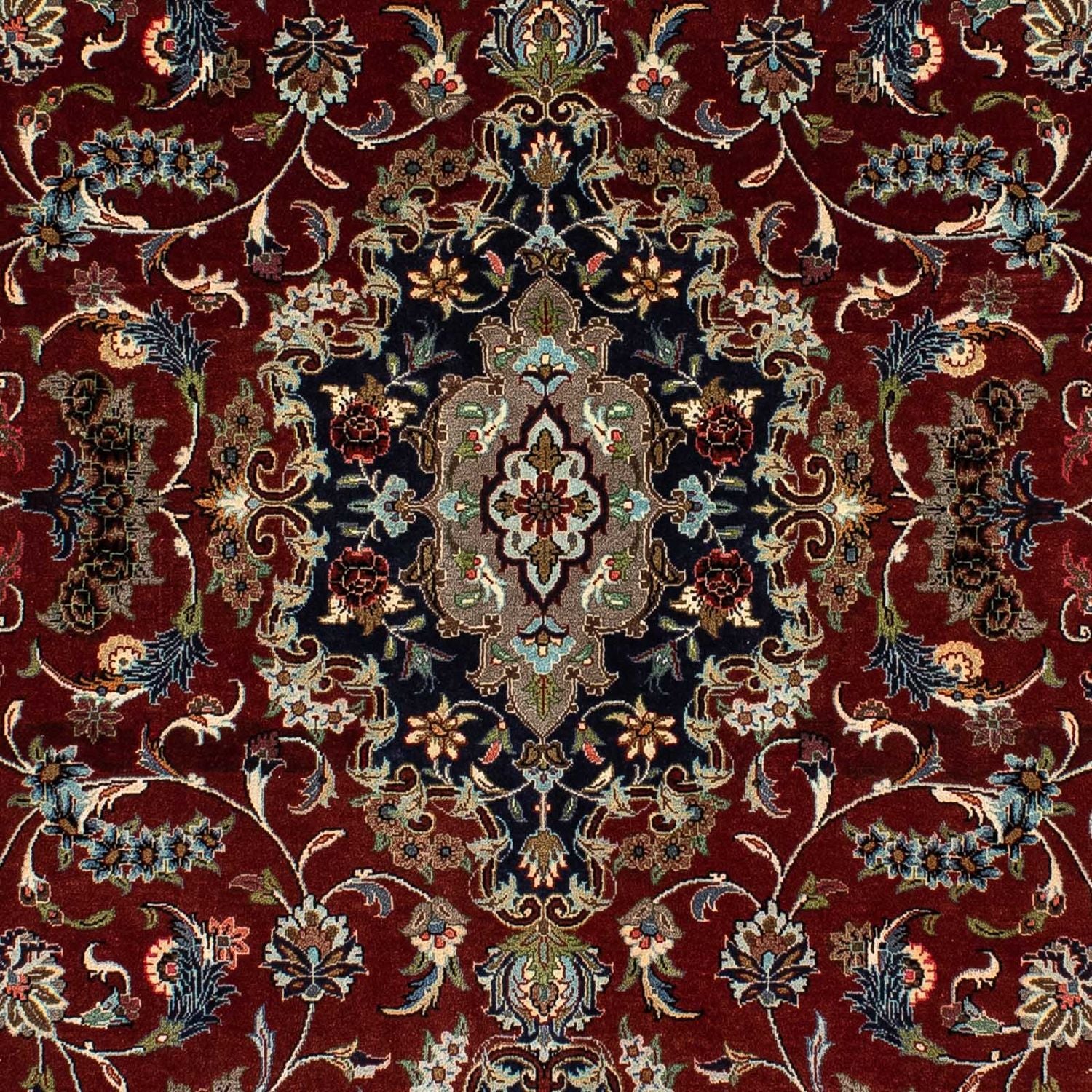 Perserteppich - Ghom 204 x 138 cm - dunkelrot