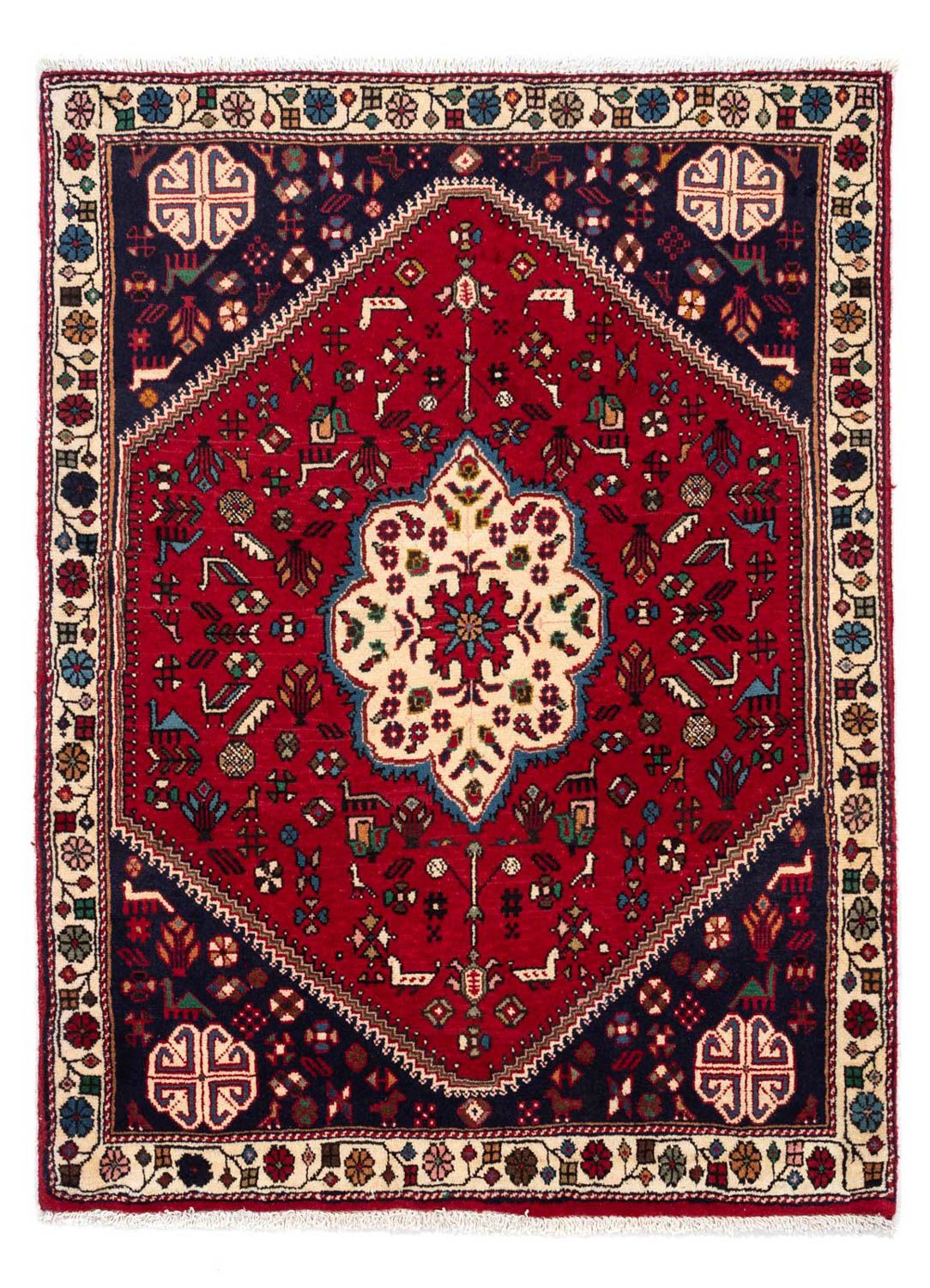 Perserteppich - Nomadic 148 x 102 cm - dunkelrot