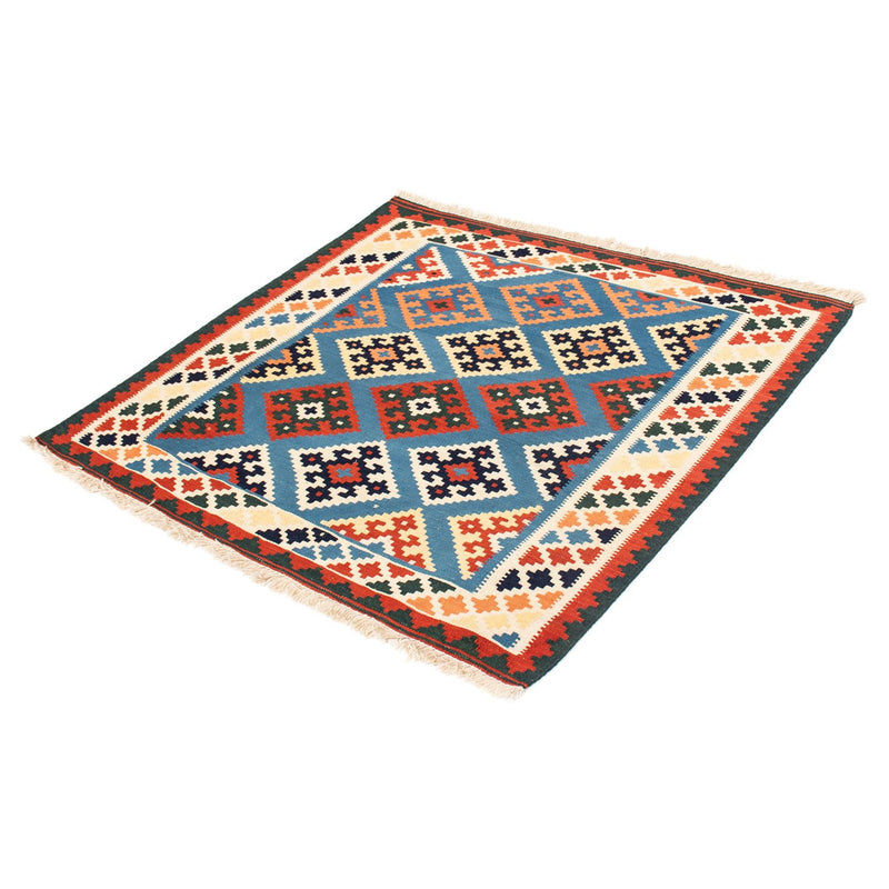 Kelim Teppich - Oriental 104 x 100 cm - dunkelblau