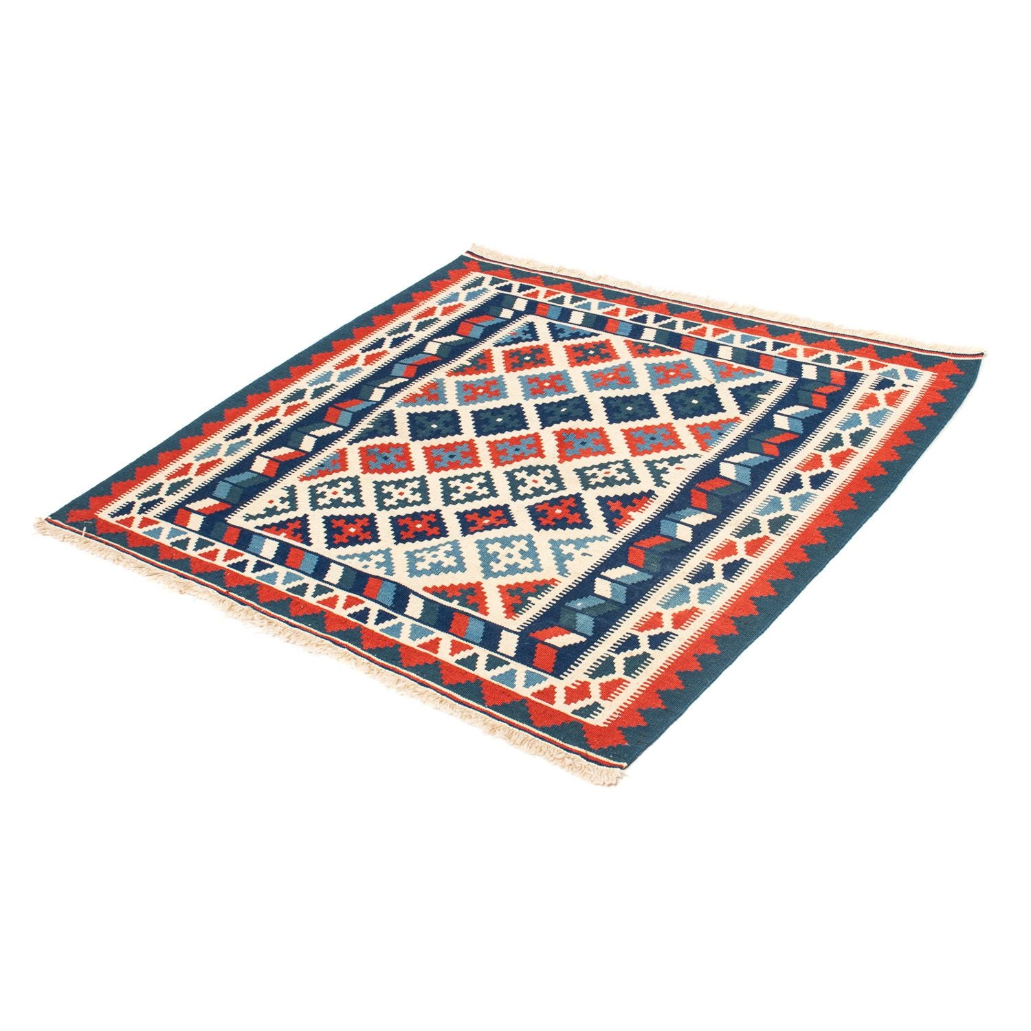 Kelim Teppich - Oriental 100 x 100 cm - beige