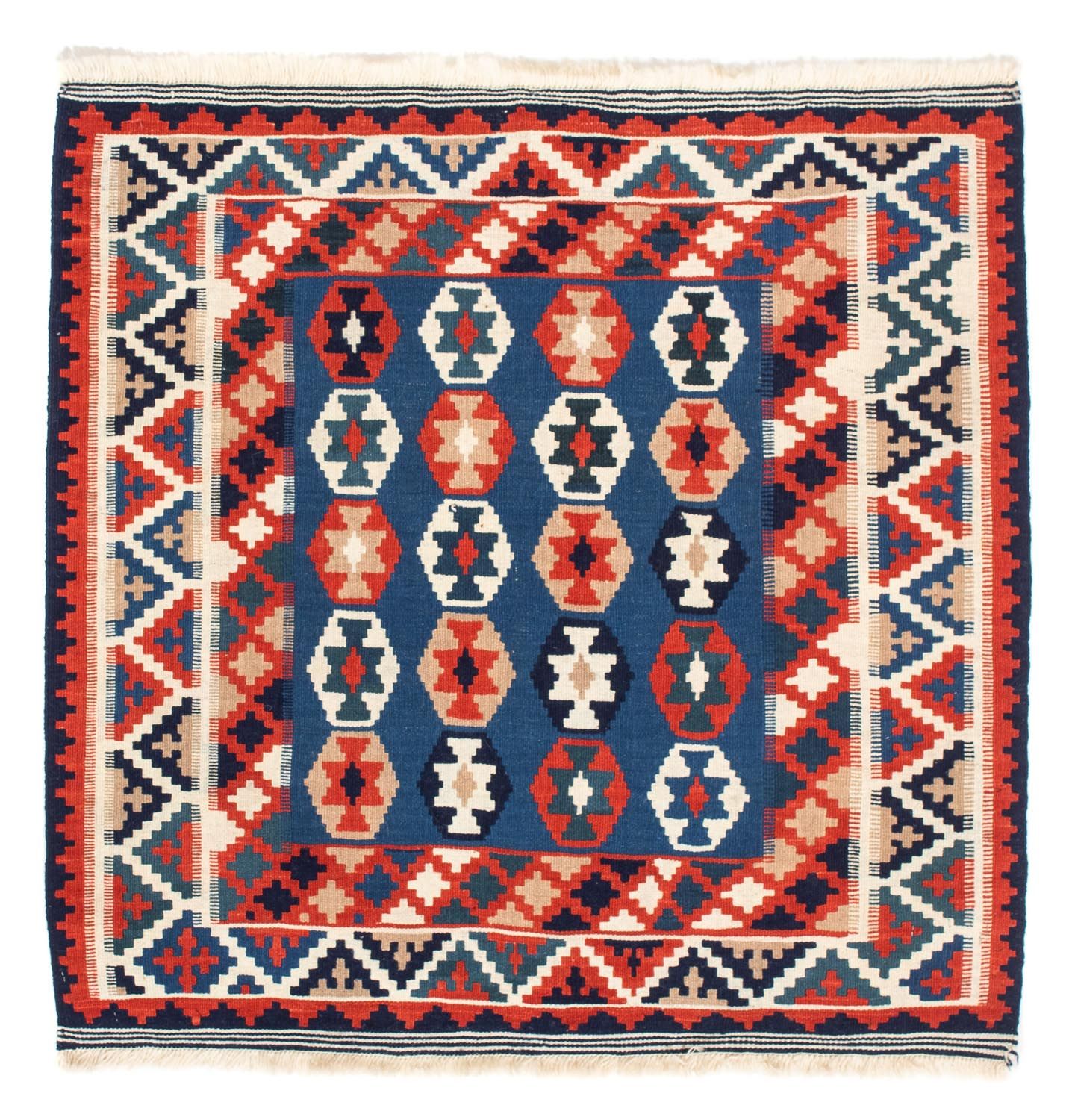 Kelim Teppich - Oriental 103 x 100 cm - dunkelblau
