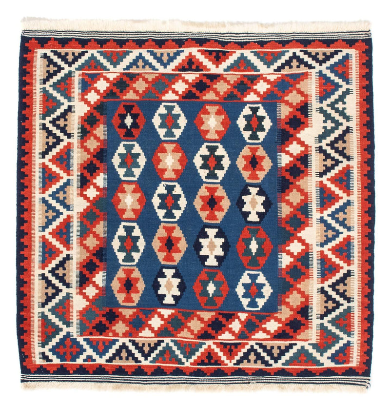 Kelim Teppich - Oriental 103 x 100 cm - dunkelblau