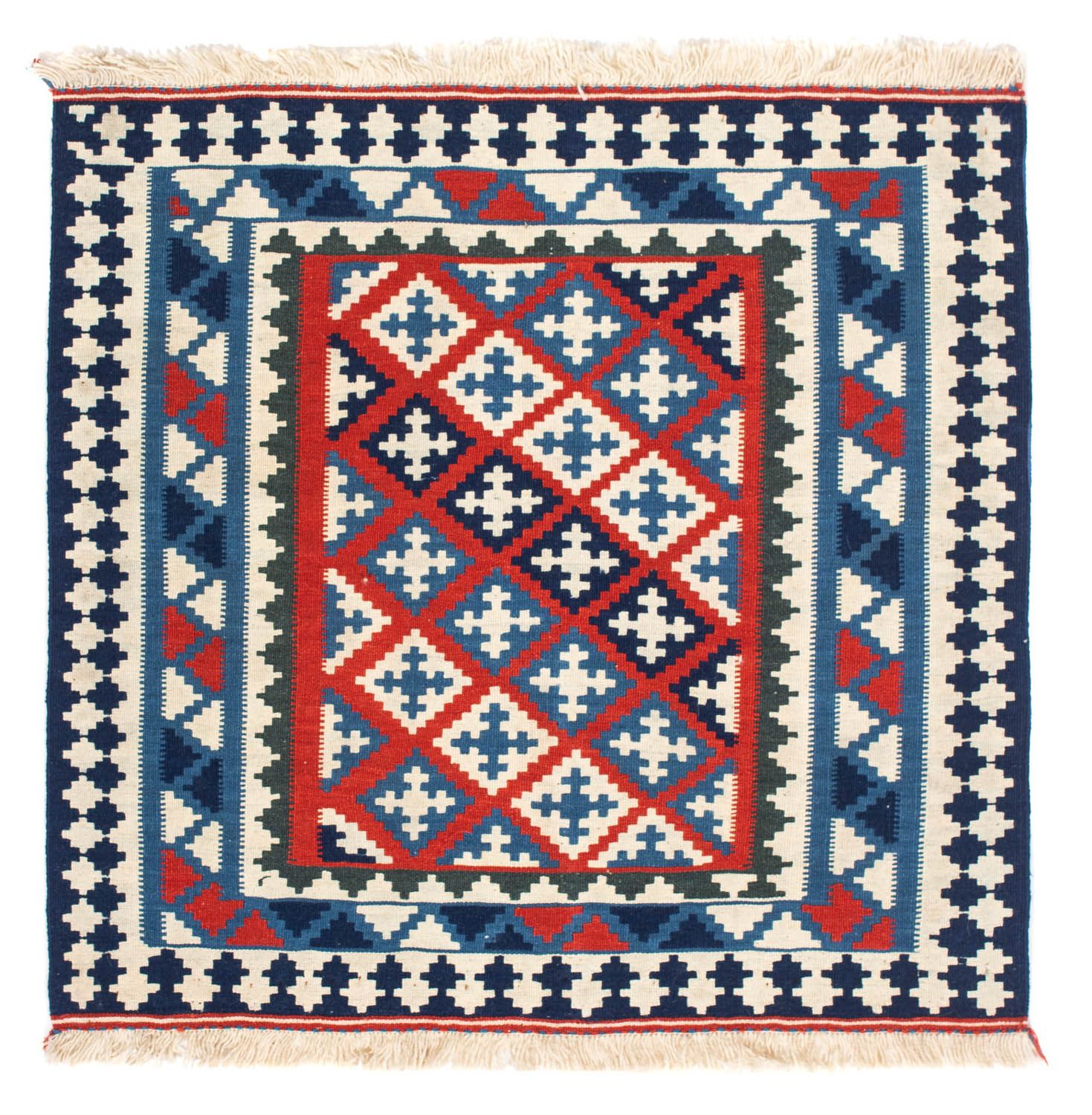 Kelim Teppich - Oriental 103 x 100 cm - dunkelblau