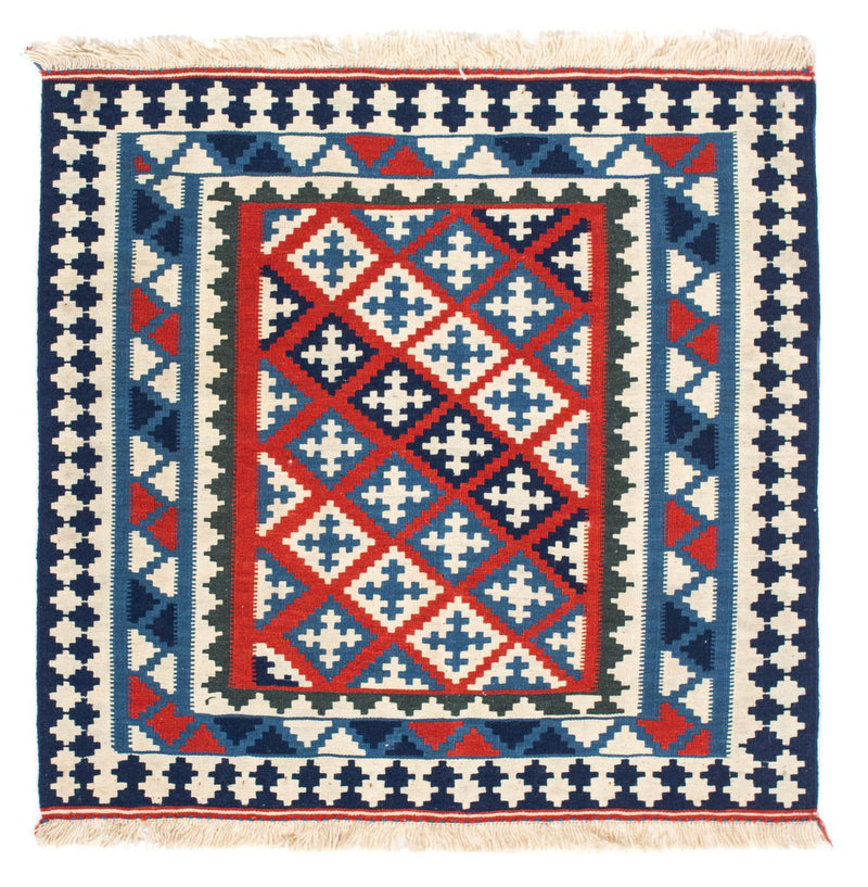 Kelim Teppich - Oriental 103 x 100 cm - dunkelblau