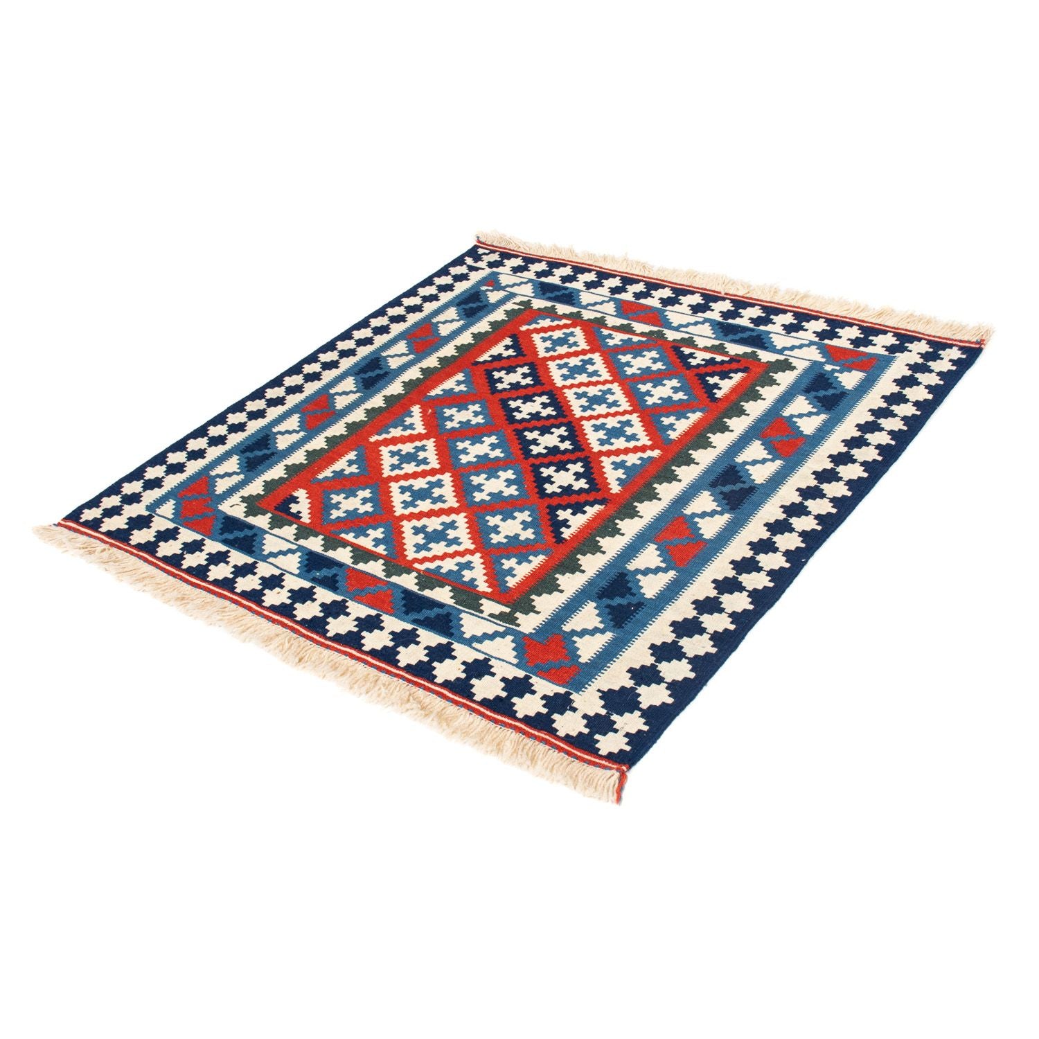 Kelim Teppich - Oriental 103 x 100 cm - dunkelblau