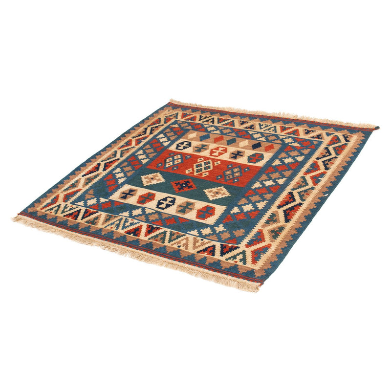 Kelim Teppich - Oriental 102 x 100 cm - blau