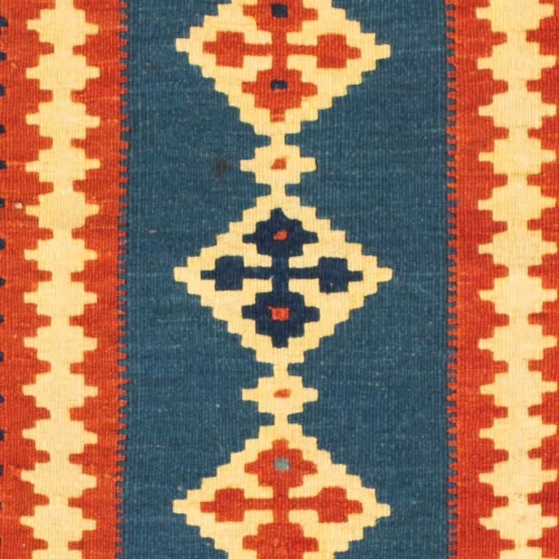 Kelim Teppich - Oriental 100 x 100 cm - dunkelblau