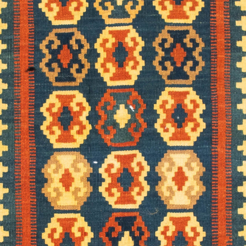 Kelim Teppich - Oriental 100 x 98 cm - dunkelblau