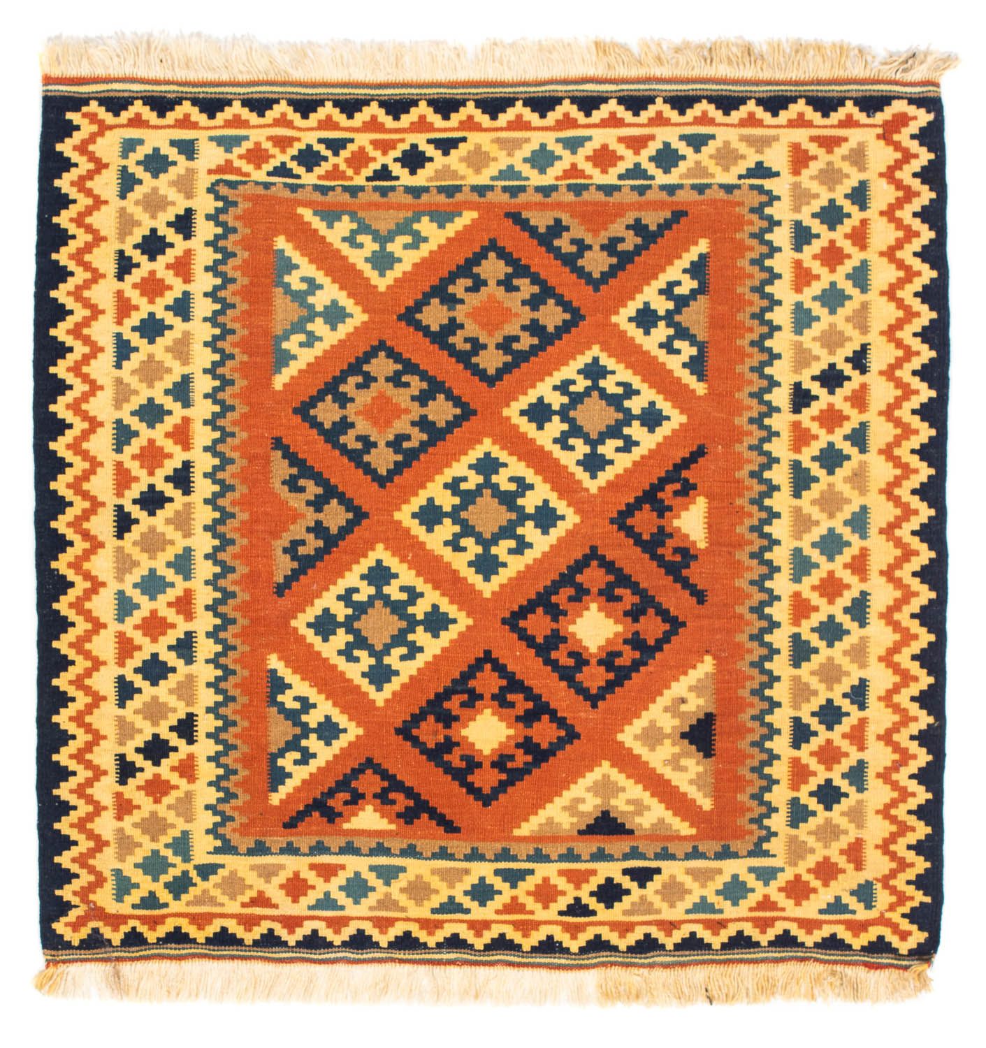 Kelim Teppich - Oriental 103 x 100 cm - rost