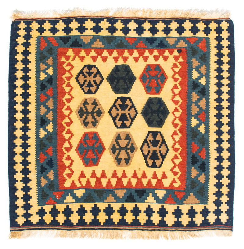 Kelim Teppich - Oriental 103 x 100 cm - dunkelblau