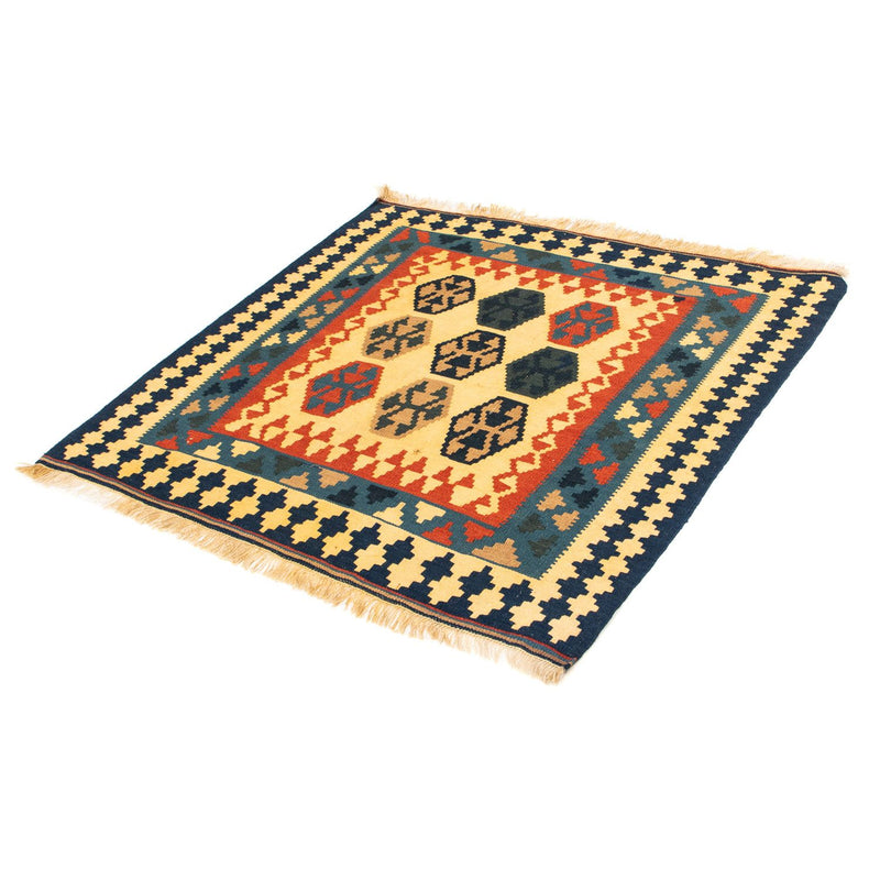 Kelim Teppich - Oriental 103 x 100 cm - dunkelblau