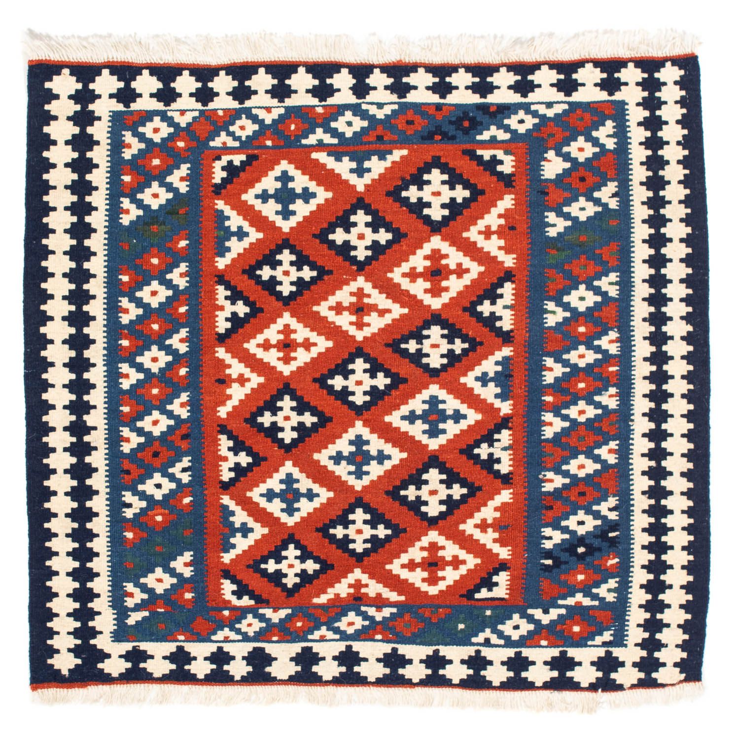 Kelim Teppich - Oriental 103 x 100 cm - dunkelblau