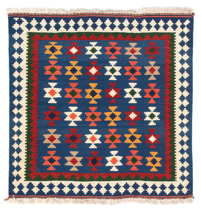 Kelim Teppich - Oriental 104 x 100 cm - dunkelblau