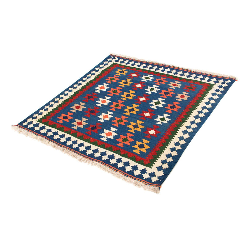 Kelim Teppich - Oriental 104 x 100 cm - dunkelblau