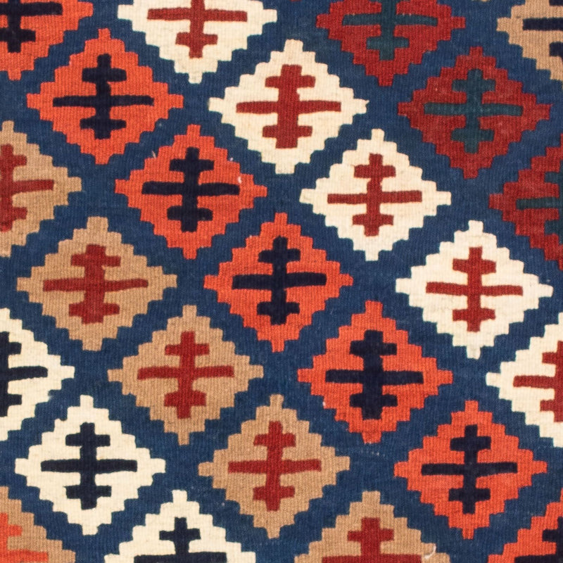 Kelim Teppich - Oriental 104 x 100 cm - dunkelblau