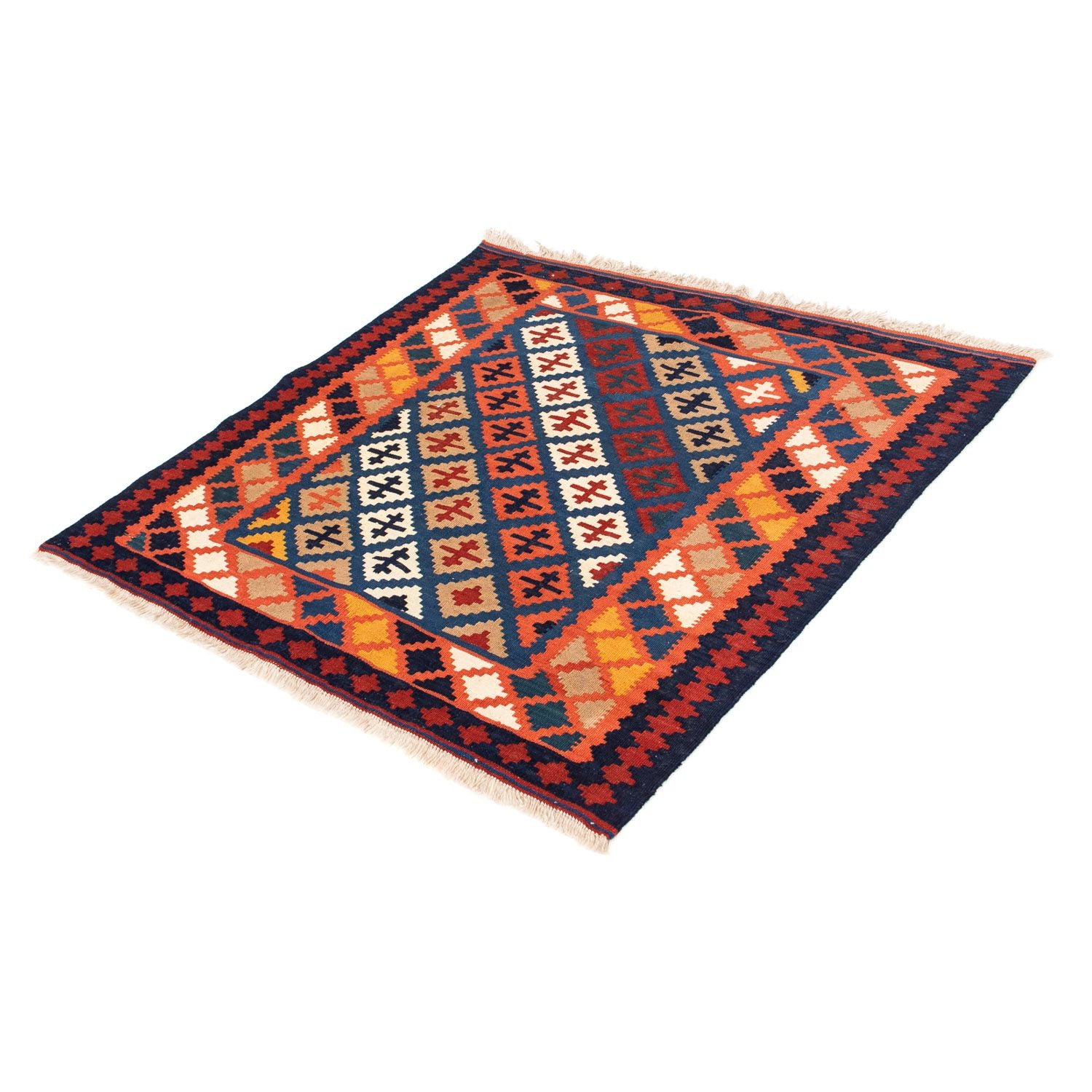 Kelim Teppich - Oriental 104 x 100 cm - dunkelblau