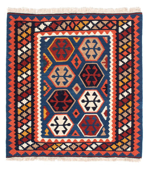 Kelim Teppich - Oriental 102 x 100 cm - blau
