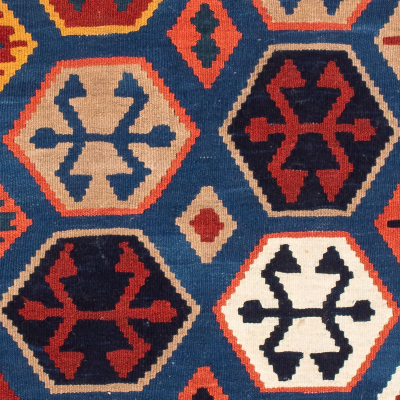 Kelim Teppich - Oriental 102 x 100 cm - blau