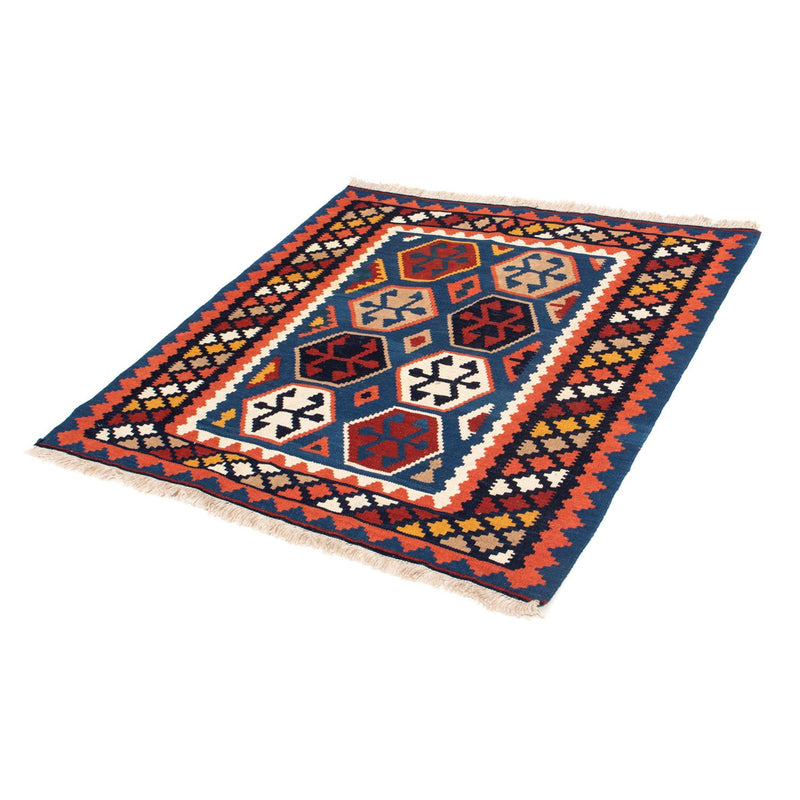 Kelim Teppich - Oriental 102 x 100 cm - blau
