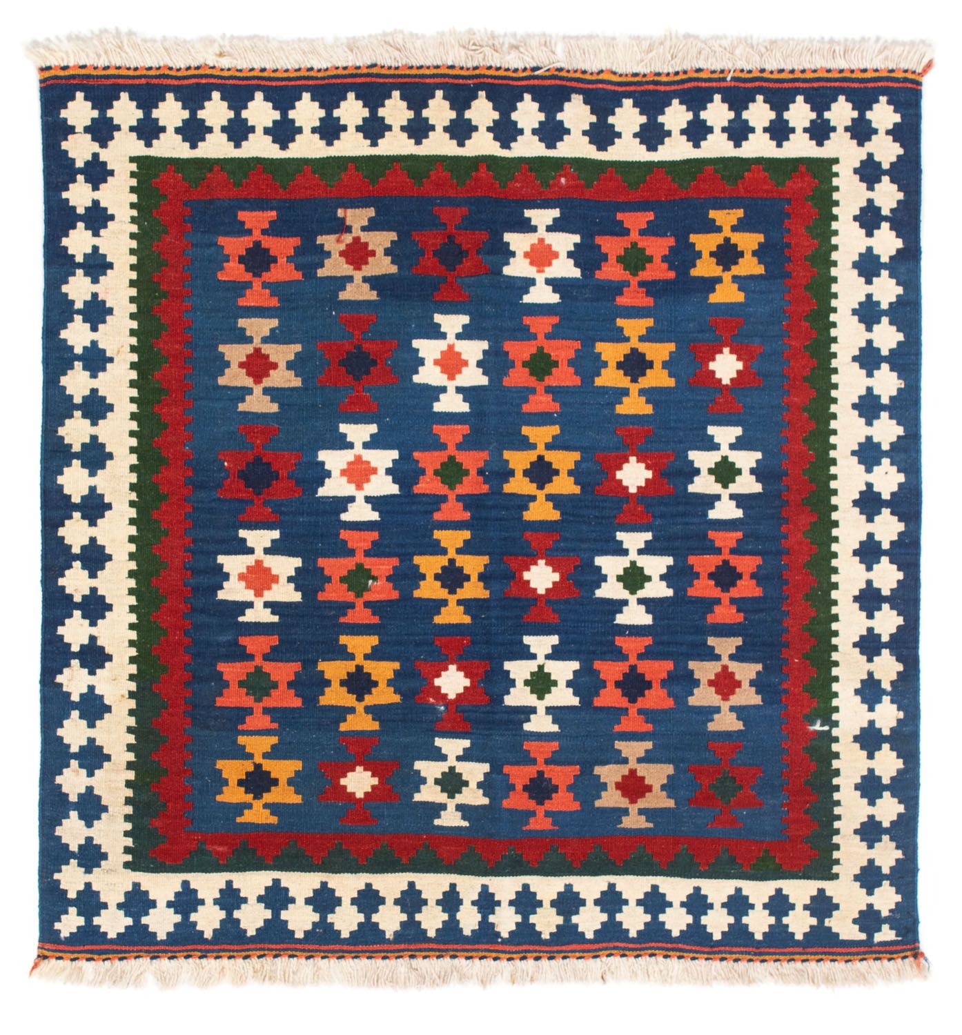 Kelim Teppich - Oriental 103 x 100 cm - dunkelblau
